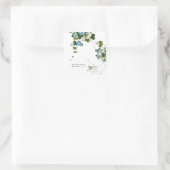 Blume Moderner Name Beruflich Quadratischer Aufkleber (Tasche)