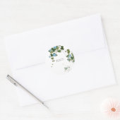 Blume Moderner Name Beruflich Runder Aufkleber (Umschlag)