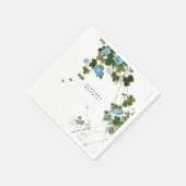 Blume Moderner Name Beruflich Serviette (Ecke)