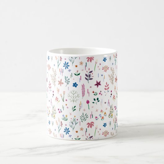 Blume Modernes Blumenmuster Kaffeetasse (Mittel)