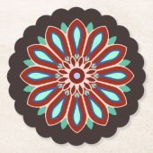 BLUME MODERNES GESCHENK VON MUTTER VATER SCHWESTER UNTERSETZER (Vorderseite)