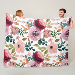 Blume Modernes und frisches Muster Fleecedecke