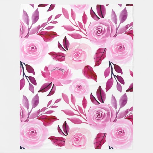 Blume Modernes und frisches Muster Fleecedecke (Vorderseite)