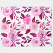 Blume Modernes und frisches Muster Fleecedecke (Vorderseite (Horizontal))