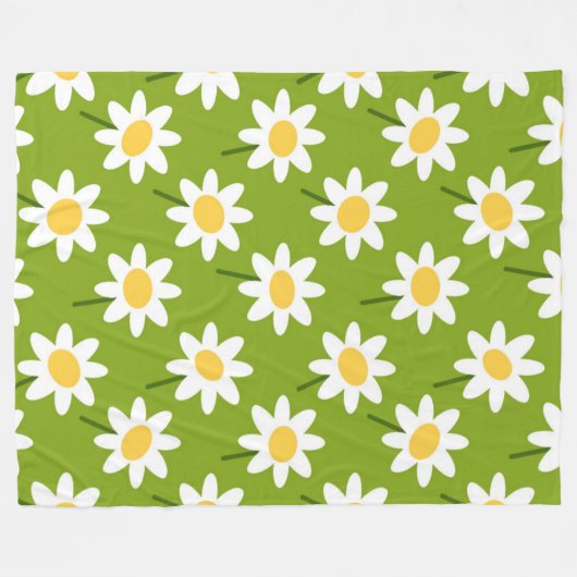 Blume Modernes und frisches Muster Fleecedecke (Vorderseite (Horizontal))