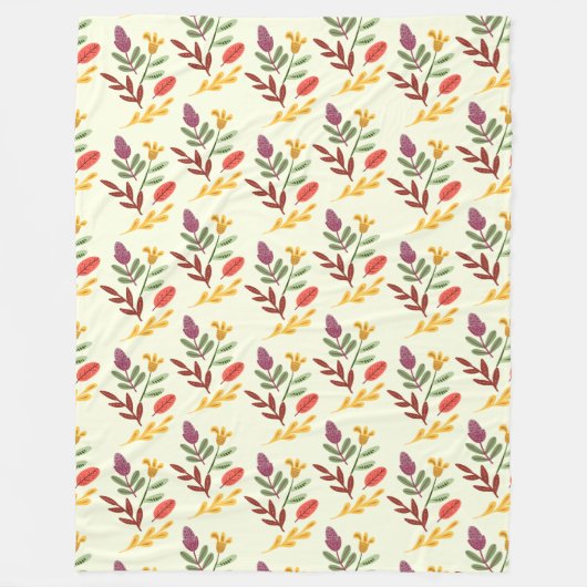 Blume Modernes und frisches Muster Fleecedecke (Vorderseite)