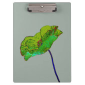 Blume Mohn Blumendesign Klemmbrett (Vorderseite)