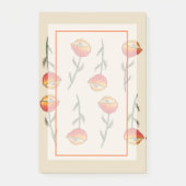 Blume Mohn Kurte und Kunsthandwerkskunst Post-it Klebezettel (Vorderseite)