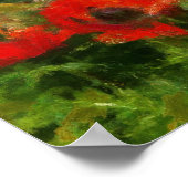 Blume - Mohn - Pflaumen Poster (Ecke)
