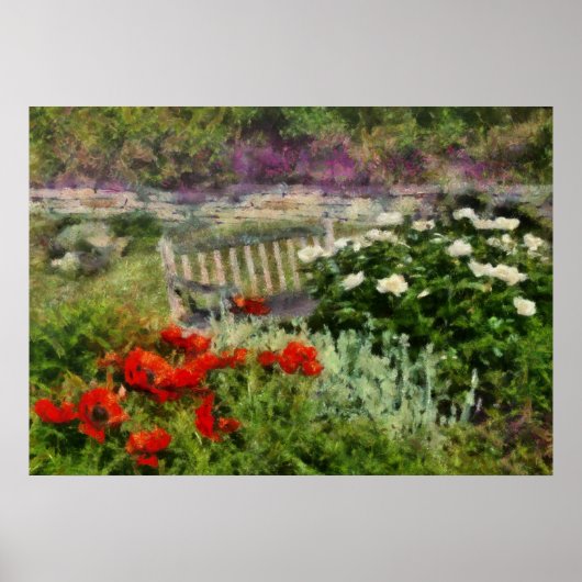 Blume - Mohn - Pflaumen Poster (Vorne)