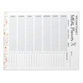 Blume Mohnblume Wasserfarbe Lebensmittelgeschäft Notizblock (Vorderseite)