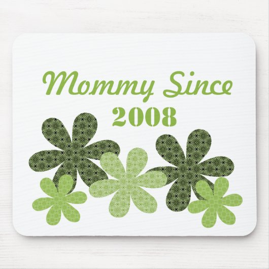 Blume Mommy seit Mousepad, grün Mousepad (Vorne)