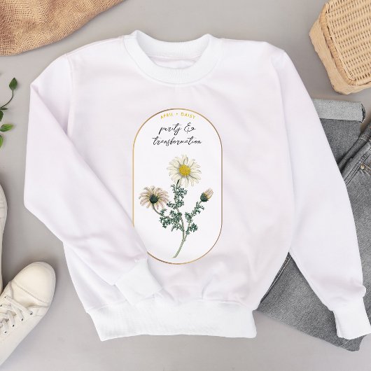 Blume Monat April Geburtstag Sweatshirt