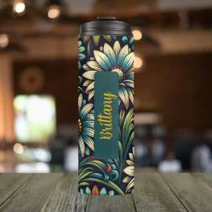 Blume Monat April Personalisiert Thermosbecher