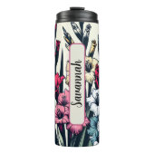 Blume Monat August Gladiolus Personalisiert Thermosbecher (Vorderseite)