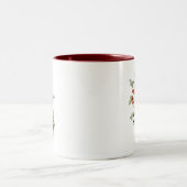 Blume Monat Dezember Holly Name Zweifarbige Tasse (Mittel)