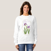 Blume Monat Februar Geburtstag Iris Sweatshirt (Vorne ganz)