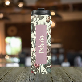 Blume Monat Juni Rose Personalisiert Thermosbecher