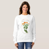 Blume Monat Oktober Marigold Geburtstag Sweatshirt (Vorne ganz)