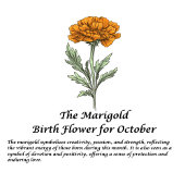 Blume Monat Oktober Marigold Personalisiert Thermosbecher