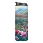 Blume Monat September Aster Personalisiert Thermosbecher (Nach rechts gedreht)