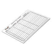 Blume Monatliche Bill Tracker Notepad Personalisie Notizblock (angewinkelt)