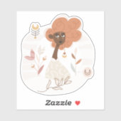 Blume Mond Aufkleber (Blatt)