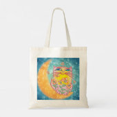 Blume Mond Katzenkoffer Tragetasche (Rückseite)