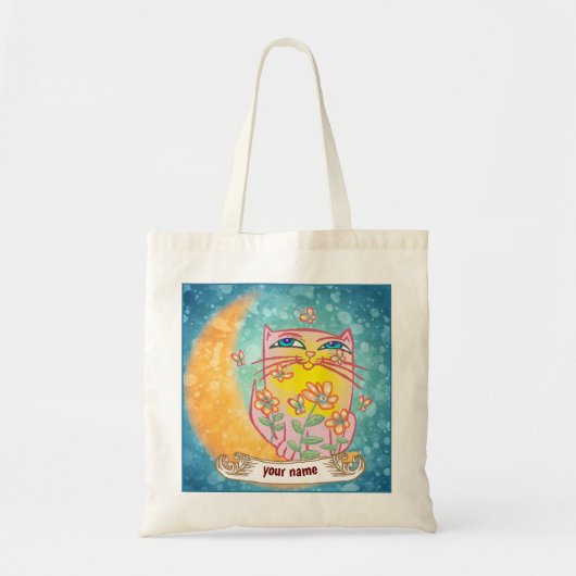 Blume Mond Katzenkoffer Tragetasche (Vorne)