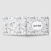 Blume Monochrome Moderne Hochzeit Gästebuch (Voll)