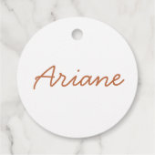 Blume Monogram A (Name Customizable) Bevorzugungst Geschenkanhänger (Rückseite)