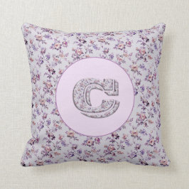Blume Monogram C Kissen