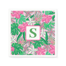 Blume Monogram Pink White Green Preppy