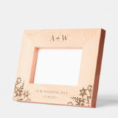 Blume Monogram Wedding Custom Holzrahmen Geätzte Rahmen (Links)