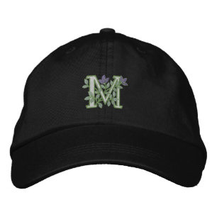 Blume Monogramm Bestickte Baseballkappe