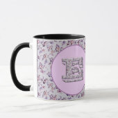 Blume Monogramm E Tasse (Links)