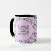 Blume Monogramm E Tasse (Vorderseite Links)