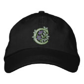 Blume Monogramm Initial C Bestickte Baseballkappe (Vorderseite)