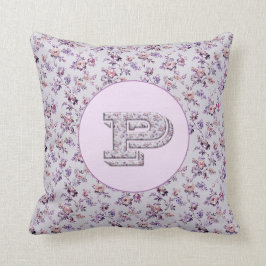 Blume Monogramm P Kissen