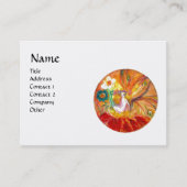 BLUME MONOGRAMM, rot-gelb-weiß Visitenkarte (Vorderseite)