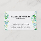 Blume | Monogramm Visitenkarte (Rückseite)