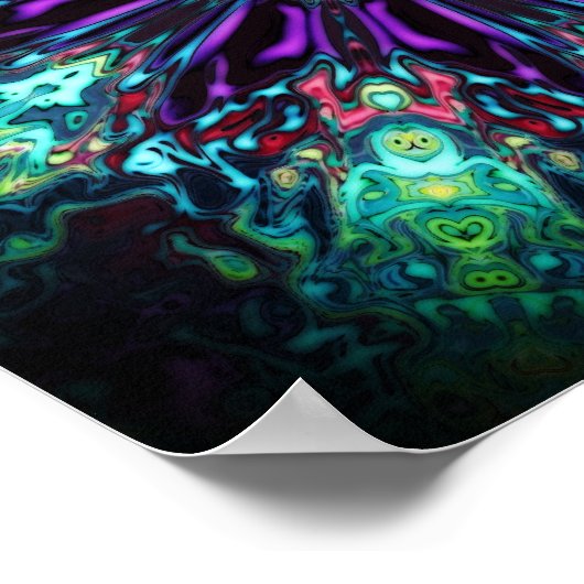 Blume Monster Schild v1 - Muster pareidolis (Ecke)