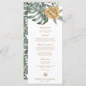 Blume Monstera Menükarte (Vorne/Hinten)