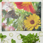 Blume Montage-Küchentuch Handtuch (Gefaltet)
