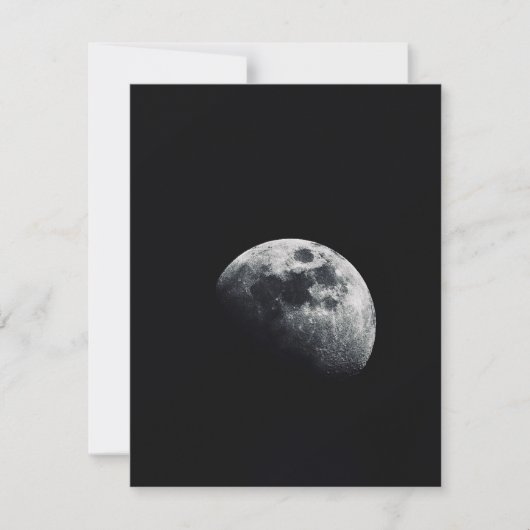 Blume Moon Foto Print Feiertagskarte (Vorderseite)