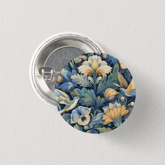 Blume Morris Art Button (Vorne & Hinten)
