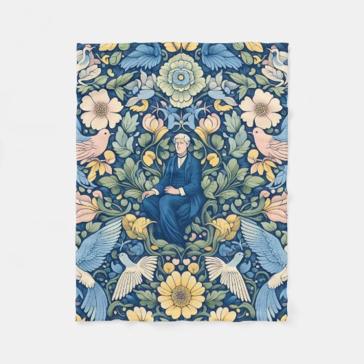 Blume Morris Art Fleecedecke (Vorderseite)