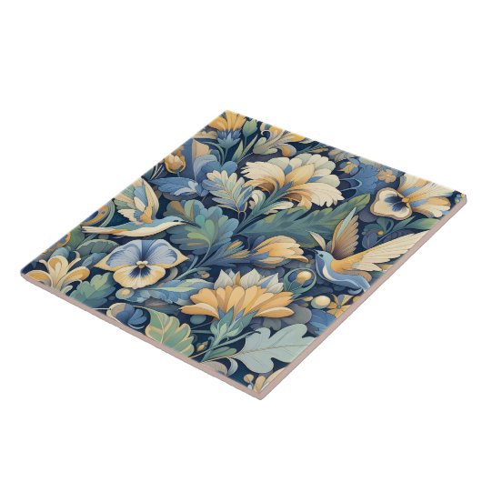 Blume Morris Art Fliese (Seite)