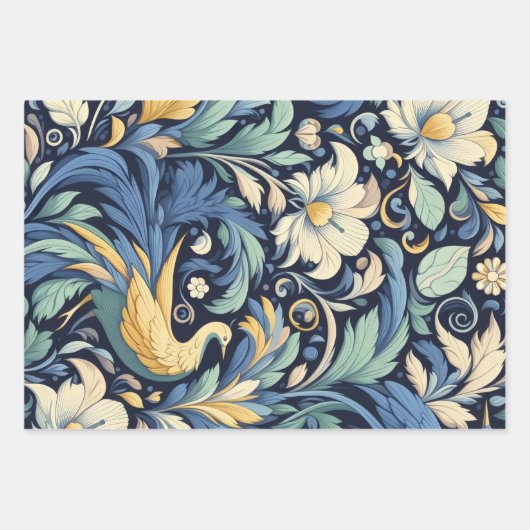 Blume Morris Art Geschenkpapier Set (Vorderseite)