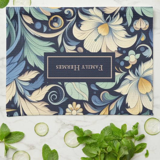 Blume Morris Art Geschirrtuch (Gefaltet)